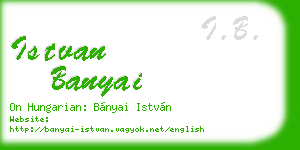 istvan banyai business card
